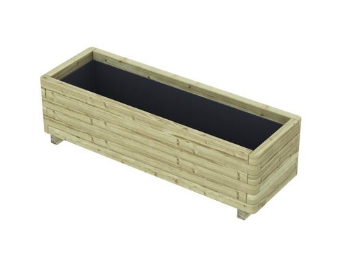 Rechthoekige plantenbak van hout