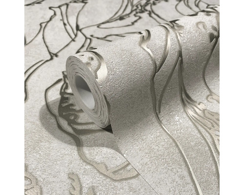 Rol structuurbehang met bloemmotief