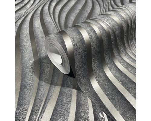 Rol behang met golfpatroon