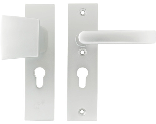 Deurbeslagset met vierkante deurknop en sleutelrozet