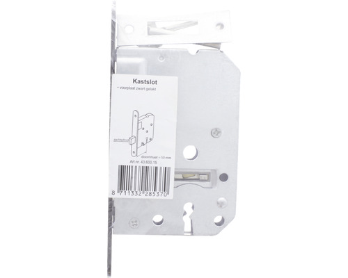 Insteekslot met zwart gelakte voorplaat