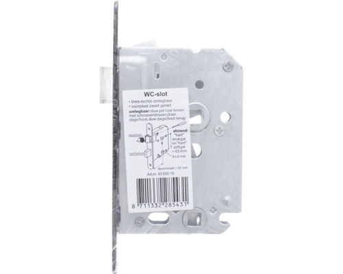 WC-slot met zwarte voorplaat