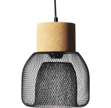 BRILLIANT Hanglamp Flaka kurk/metaal zwart