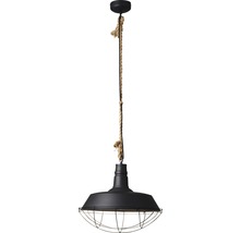 Hanglamp met lampenkap en kabel van touw