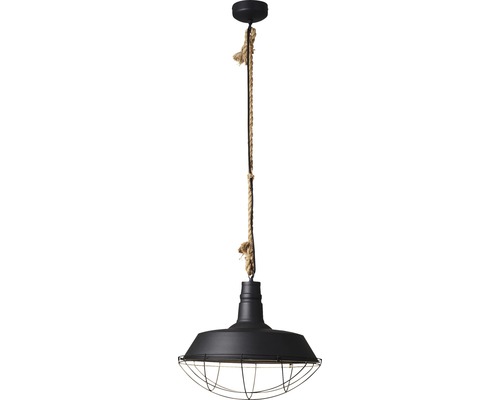 Hanglamp met lampenkap en kabel van touw