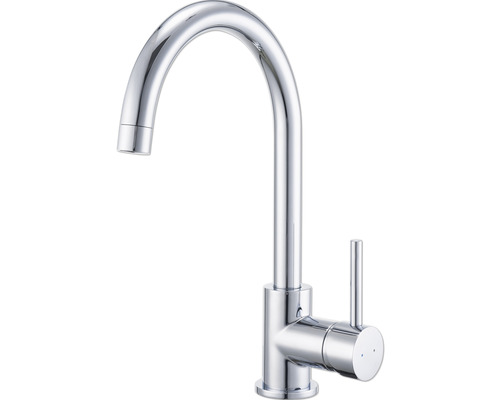 Metalen keukenkraan met hoge uitloop