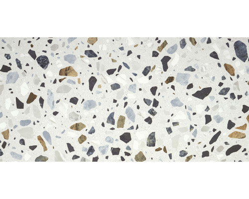 Terrazzo tegelpatroon met diverse steenfragmenten