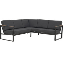 GARDEN PLACE Lounge diningset Viven aluminium antraciet incl. zitkussen, 208x208x64,5 cm