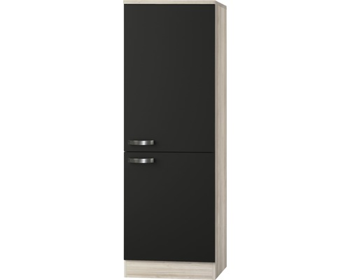 OPTIFIT Koelombouwkast tbv 88 cm inbouwkoelkast Faro220 antraciet 60x60x174,4 cm Smalle hoge kast met twee grijze deuren en handgrepen