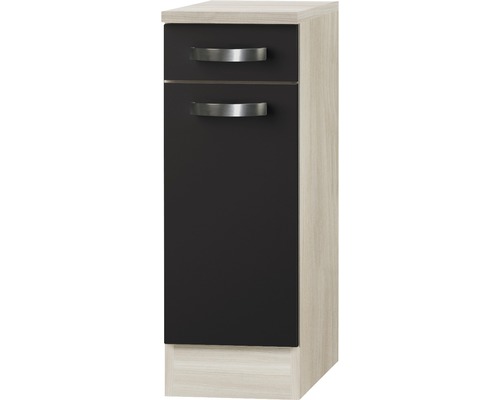 OPTIFIT Onderkast met schuiflade en draaideur Faro220 antraciet 30x60x84,8 cm Keukenkast met twee laden