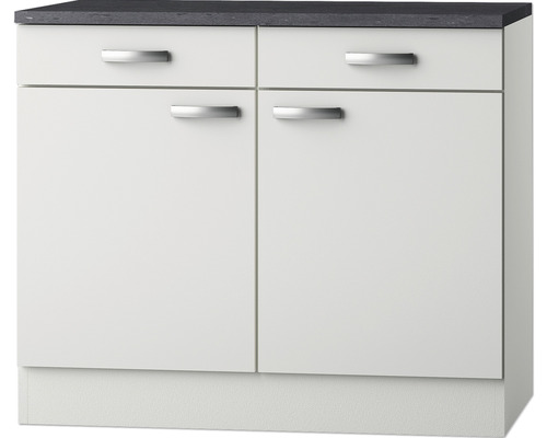 OPTIFIT Onderkast met schuiflade en draaideur Lagos286 wit 100x60x84,8 cm Onderkast met twee laden en twee deuren