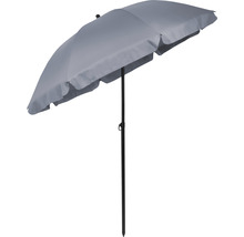 Grijze parasol met frame en grondpen