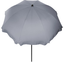 Grijze parasol met voet voor buiten