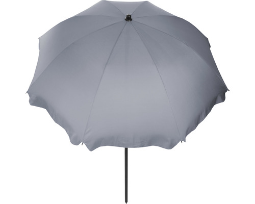 Grijze parasol met voet voor buiten