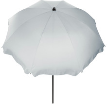 Geopende parasol met stoffen bekleding
