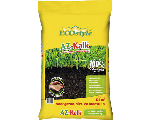 ECOstyle AZ-Kalk meststof voor gazon, sier- en moestuin in een zak van 10 kilogram