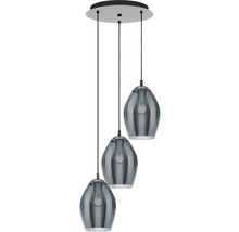 EGLO Hanglamp Estanys 3-lichts nikkel/zwart-thumb-2