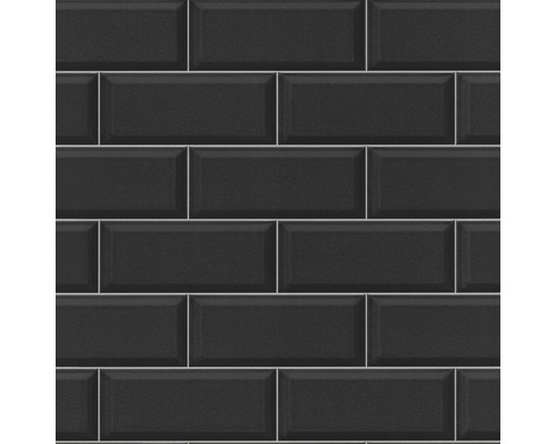 RASCH Vliesbehang 429961 Rhapsody steenoptiek zwart Wandtegels in metro tegel design