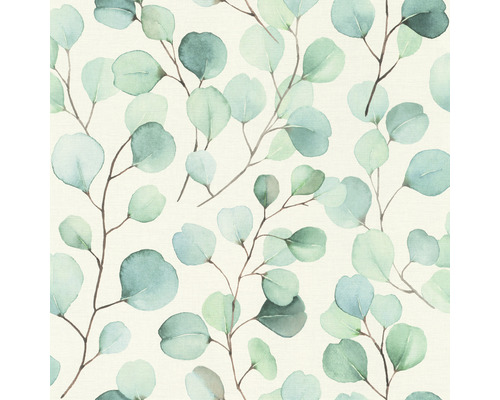 RASCH Vliesbehang 691702 Rhapsody bladeren groen Behang met eucalyptusbladeren