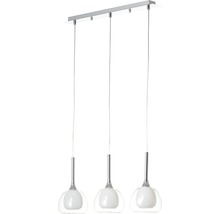 Hanglamp met drie lampen, gemaakt van glas en metaal
