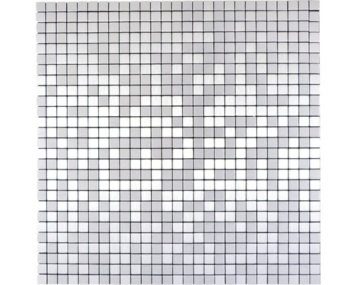 Mozaïektegel metaal glas SAM 4AL5S zilver 29x29 cm Mozaïektegel met vierkante steentjes