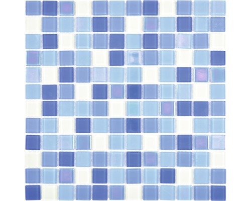 Mozaïektegel glas CM 4SE8L blauw/licht blauw 30x30 cm