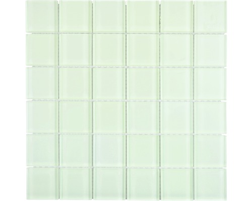 Mozaïektegel glas XCM 8SE29F licht blauw 30x30 cm Vierkante glazen mozaïektegel voor wand en vloer