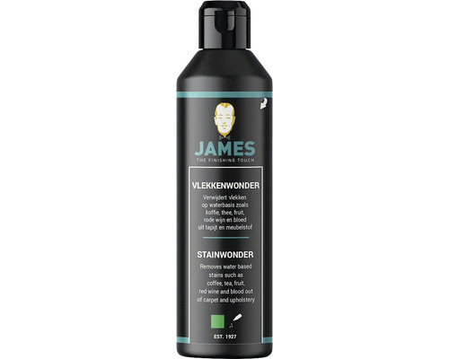 JAMES Vlekkenwonder voor tapijt & meubelstof 250 ml James Vlekkenwonder voor het verwijderen van vlekken op waterbasis