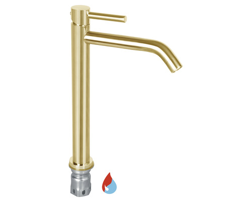 Goudkleurige wastafelkraan