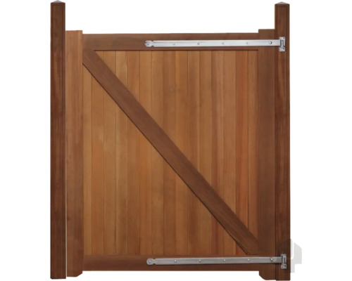 ELEPHANT Tuinpoort Belmonte Bangkirai hardhout incl. beslag FSC 150x180 cm Houten tuinpoort met beslag