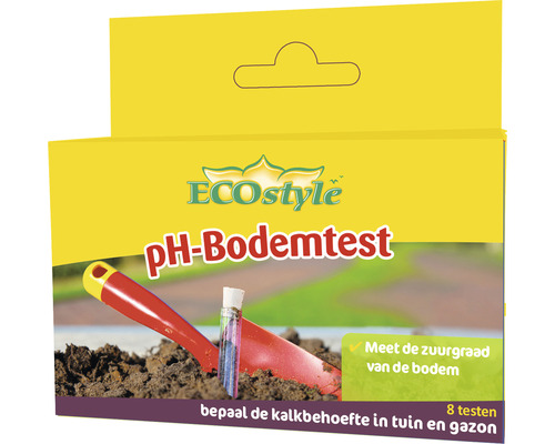 ECOstyle pH-bodemtest om de kalkbehoefte in de tuin en op het gazon te bepalen