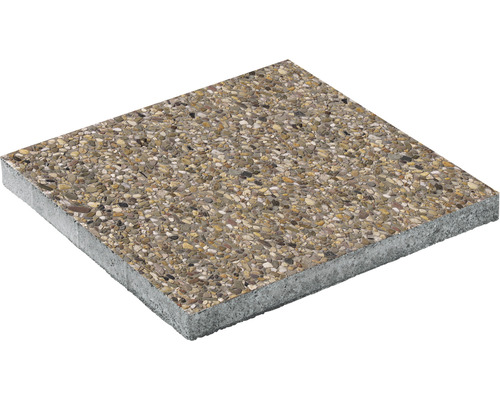 DIEPHAUS Grindtegel grijsbeige, 50 x 50 x 4 cm Betontegel met kiezelmotief