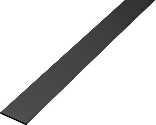 GAH.ALBERTS Platte stang 15x2 mm alu mat zwart 100 cm Dunne metalen strip