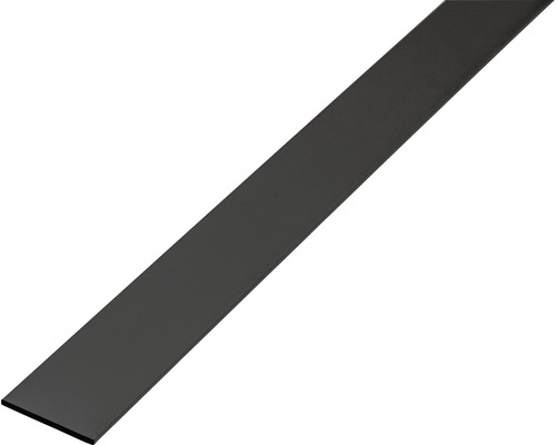 GAH.ALBERTS Platte stang 15x2 mm alu mat zwart 200 cm Platstaal