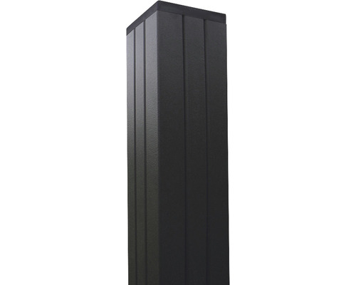 ELEPHANT Paal Modular met kap aluminium antraciet 68x68 mm x 180 cm Hoekprofiel van kunststof