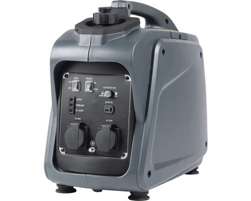 Generator met twee 230 volt stopcontacten en schakelaars.