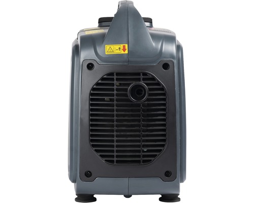 Achteraanzicht van een stroomgenerator met koelrooster