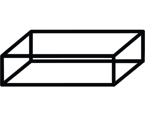 Stalen frame te combineren met bovenblad en bodem 80x20x44,8 cm mat zwart Draadmodel van een balk