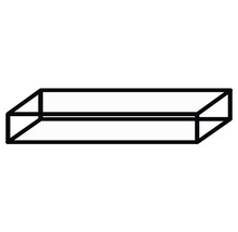 Stalen frame te combineren met bovenblad en bodem 140x20x44,8 cm mat zwart