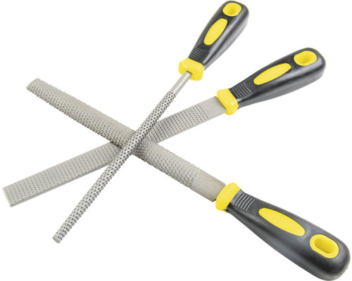 Drie raspen met handvat