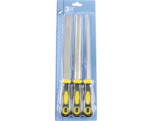 Set van drie vijlen met kunststof handgrepen