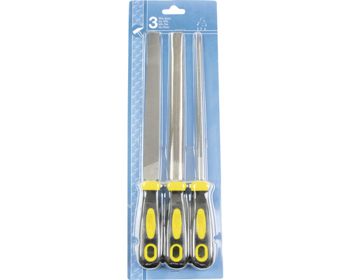 Drie vijlen met handvat in een verpakking