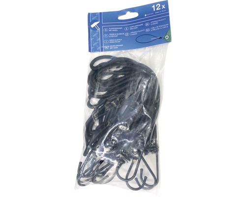 Zeilspanner set met haken, 12 stuks