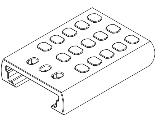 Montagerail met gaten