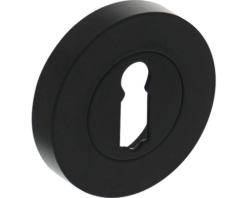 INTERSTEEL Rozet rond met sleutelgat zwart mat, 2 stuks
