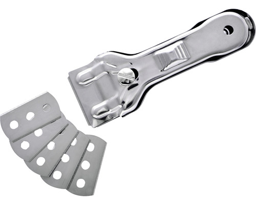 Metalen glasschraper met reservemesjes