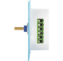 Draaibare dimmer voor wandmontage, zijaanzicht.