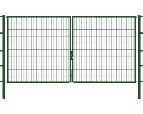 ALBERTS Dubbele poort Flexo dubbelstaafs Flexo 400 x 200 cm incl. palen 8 x 8 cm mosgroen