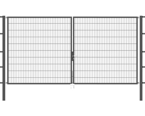 ALBERTS Dubbele poort Flexo dubbelstaafs Flexo 400 x 200 cm incl. palen 8 x 8 cm antraciet