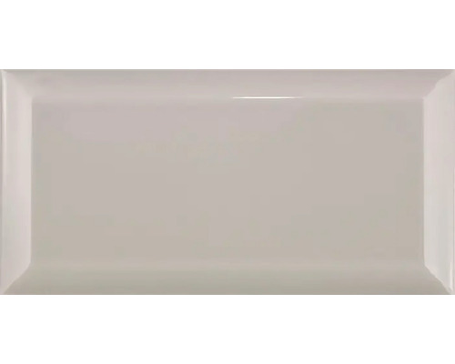 Wandtegel Metro Biselado mist grey glans 10x20 cm